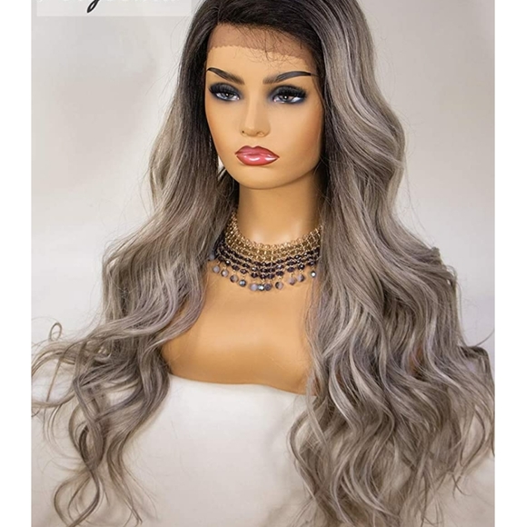 Ombre  gray wig